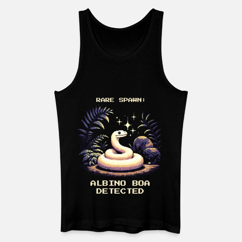 Albino-Boa entdeckt | Boa Constrictor Terrarium - Männer Bio Tank Top - Schwarz