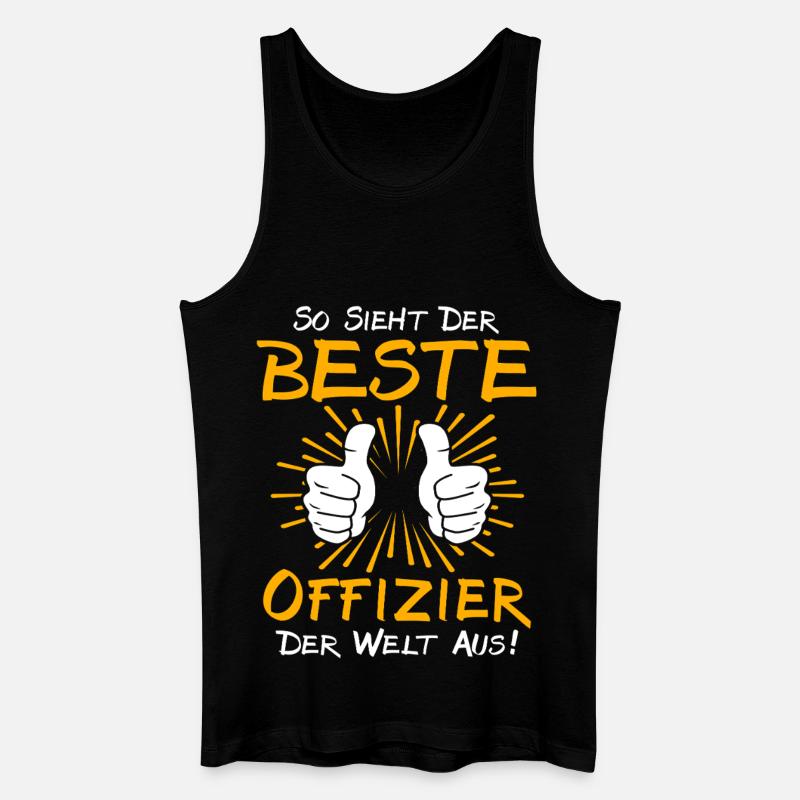Offizier Geschenkidee - Männer Bio Tank Top - Schwarz