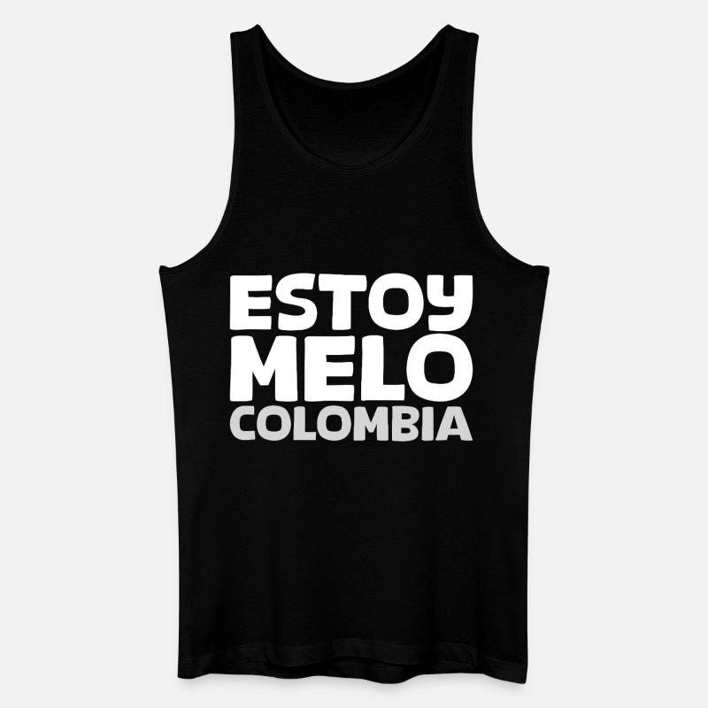 ESTOY-MELO-blanco - Männer Bio Tank Top - Schwarz