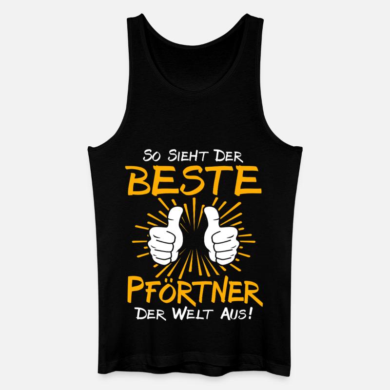 Pförtner Geschenkidee - Männer Bio Tank Top - Schwarz