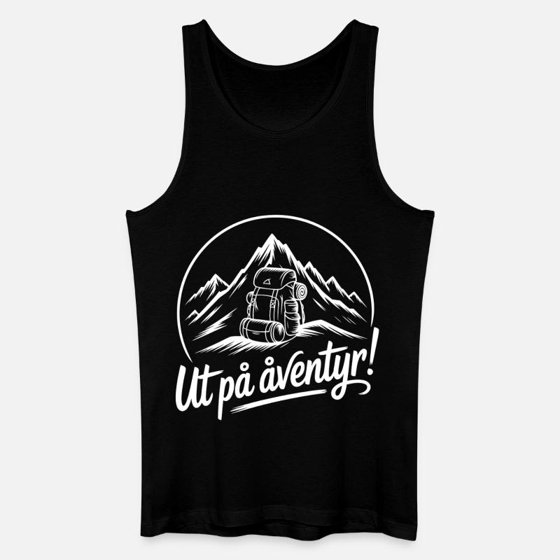 Abenteuer-Rucksackwandern - Männer Bio Tank Top - Schwarz