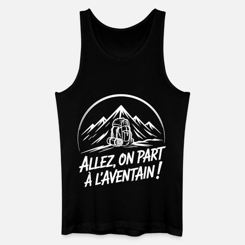 Abenteuer-Rucksackwandern - Männer Bio Tank Top - Schwarz