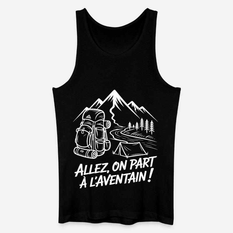Abenteuer-Rucksackwandern - Männer Bio Tank Top - Schwarz