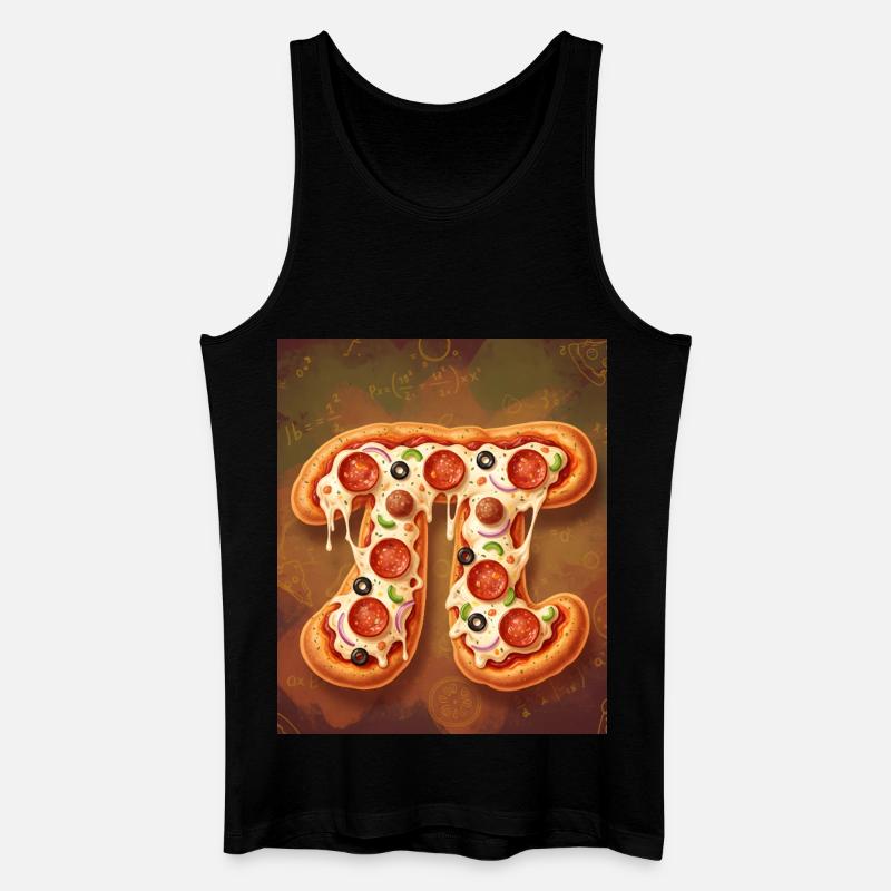 Pi Shape Pizza - Männer Bio Tank Top - Schwarz