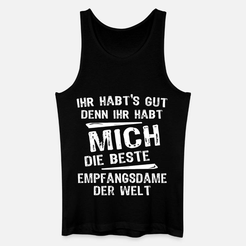 Empfangsdame - Männer Bio Tank Top - Schwarz