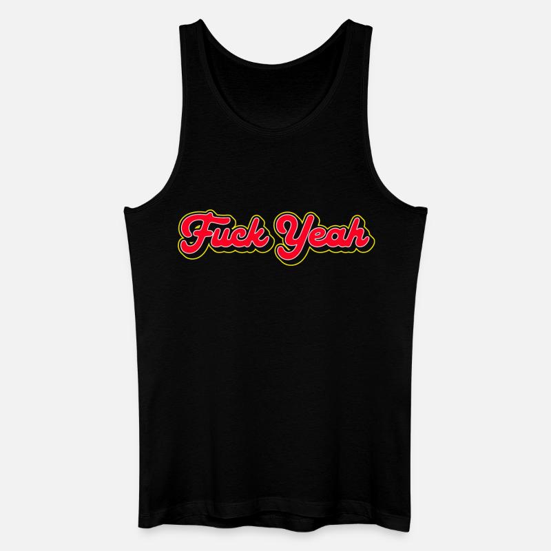 Fuck Yeah 3D Red Script - Men’s Organic Tank Top - black