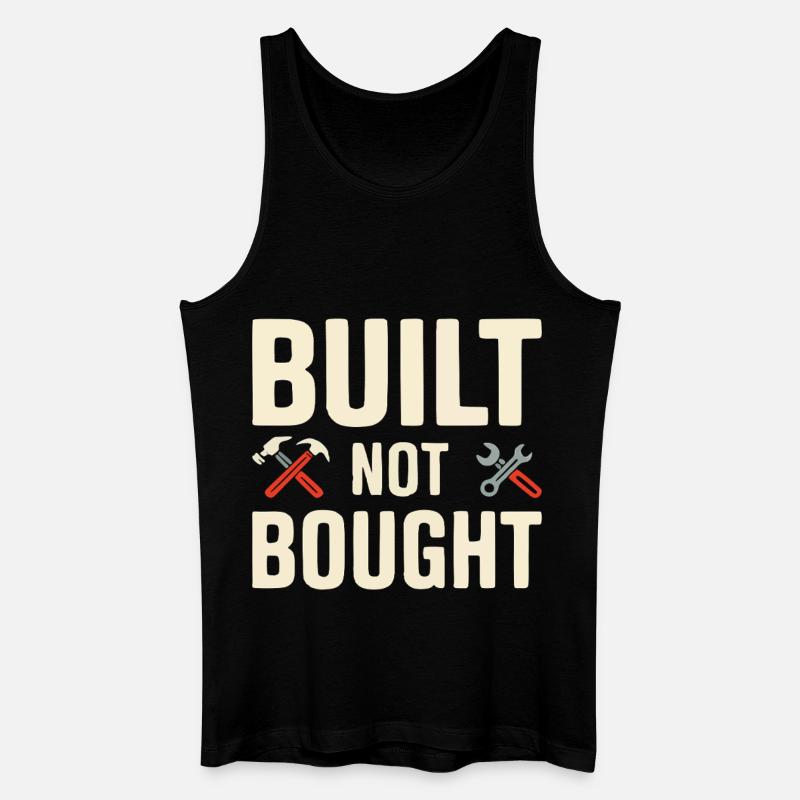 Built Not Bought Maker Statement - Männer Bio Tank Top - Schwarz