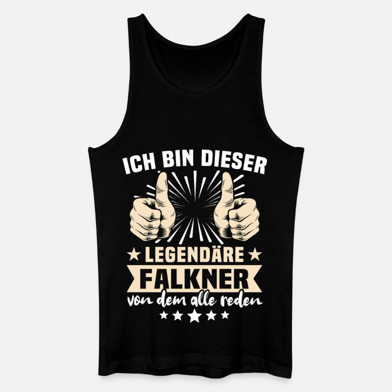 Falkner Sprüche - Männer Bio Tank Top - Schwarz