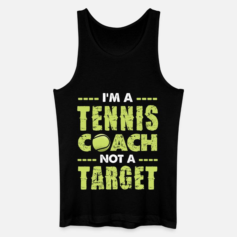 Ich bin Tenniscoach kein Ziel - Männer Bio Tank Top - Schwarz