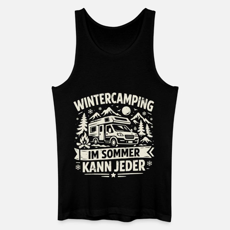 Wintercamping | Im Sommer kann jeder - Männer Bio Tank Top - Schwarz