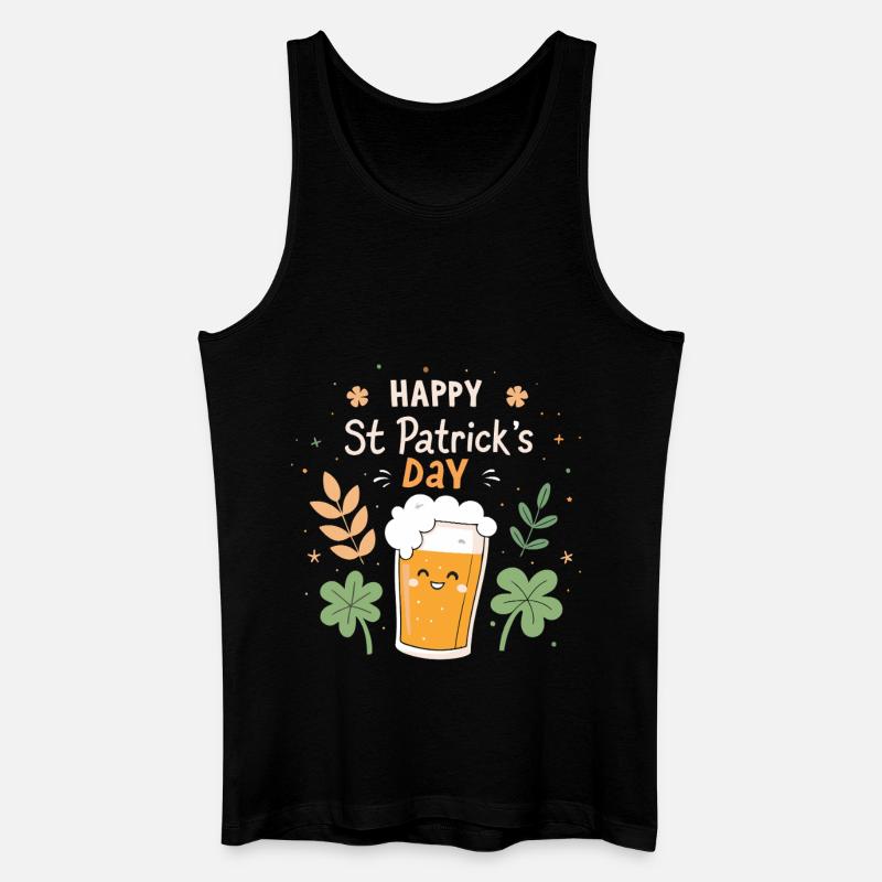 Bière joyeuse Saint Patrick - Débardeur bio Homme - noir