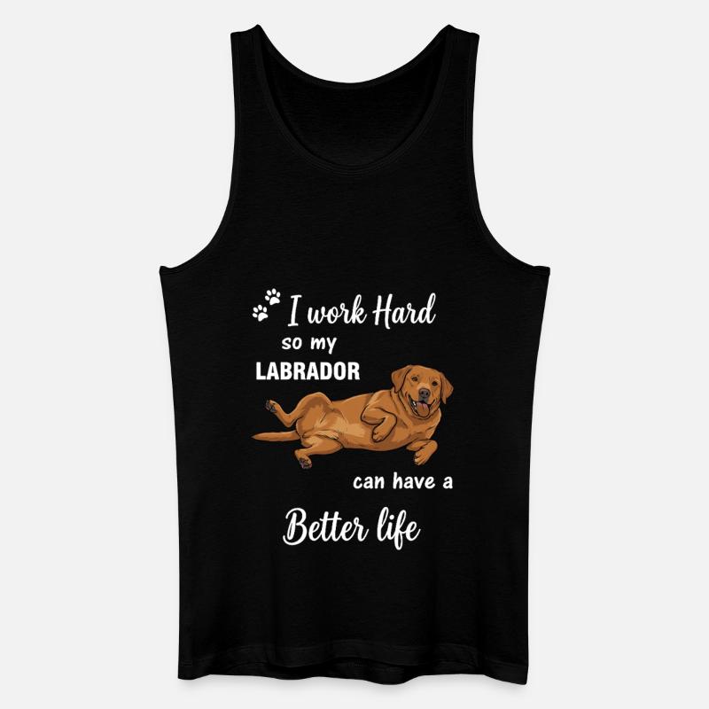 Echte Labrador Liebe Hundebesitzer Statement - Männer Bio Tank Top - Schwarz