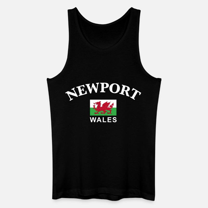 Newport, Wales - Männer Bio Tank Top - Schwarz