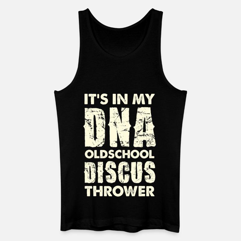 DNA Oldschool Diskuswerfer - Männer Bio Tank Top - Schwarz