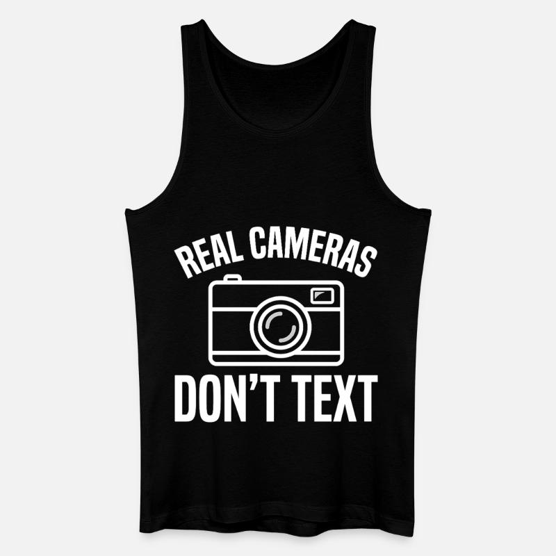 Real Cameras Don't Text Design - Men’s Organic Tank Top - black