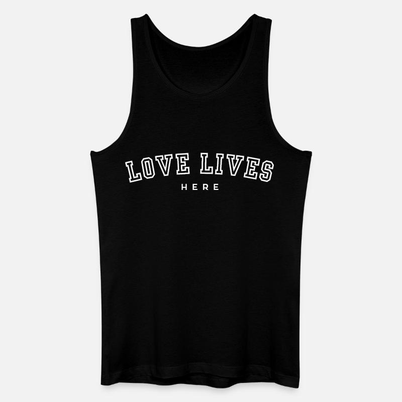 Love Lives Here - Männer Bio Tank Top - Schwarz