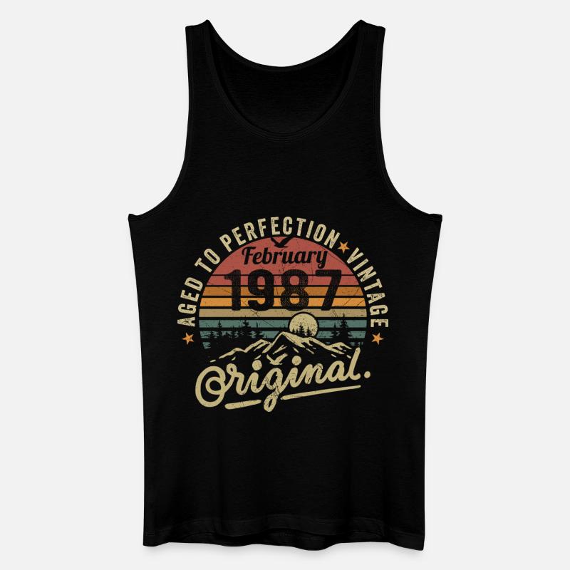 Februar 1987 - Männer Bio Tank Top - Schwarz