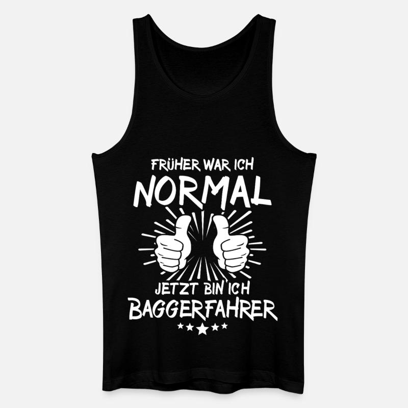 Baggerfahrer - Männer Bio Tank Top - Schwarz