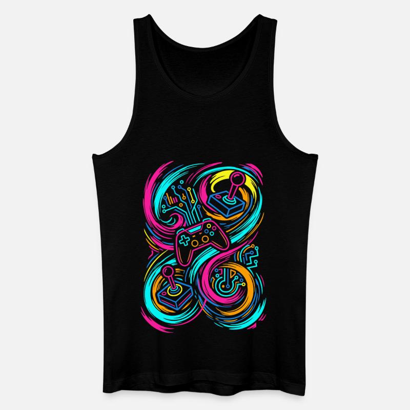 Gaming Controller - Männer Bio Tank Top - Schwarz