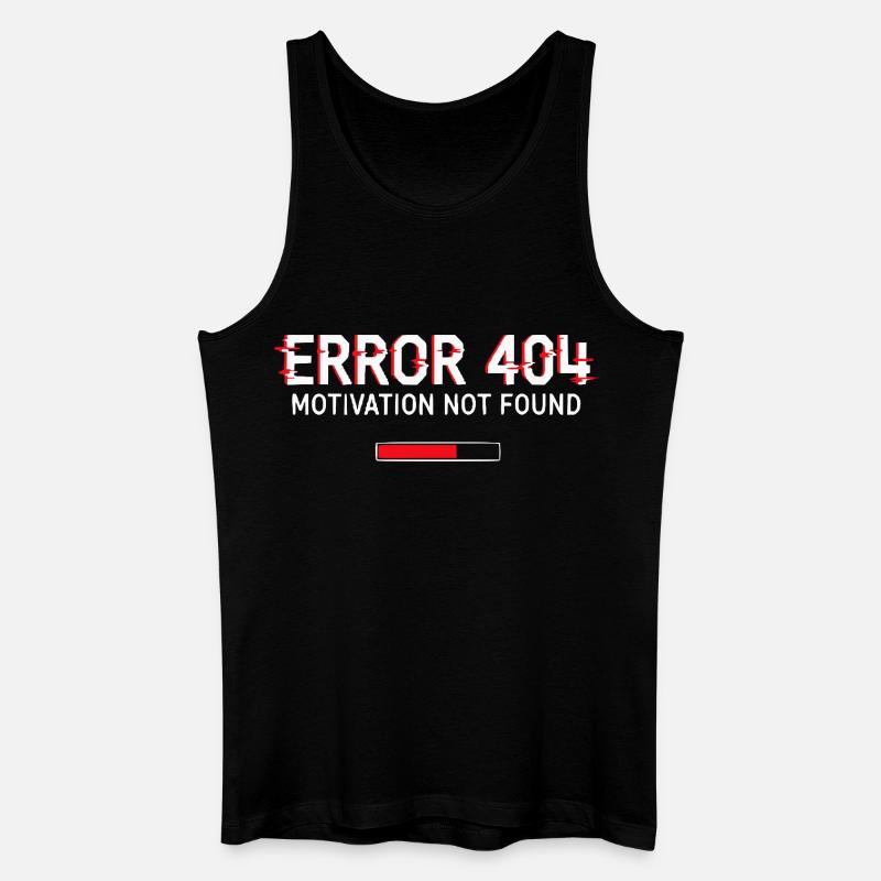 Fehler 404 Motivation - Männer Bio Tank Top - Schwarz