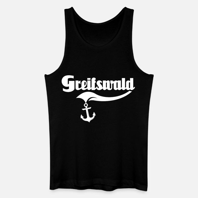 Greifswald Sprüche - Männer Bio Tank Top - Schwarz