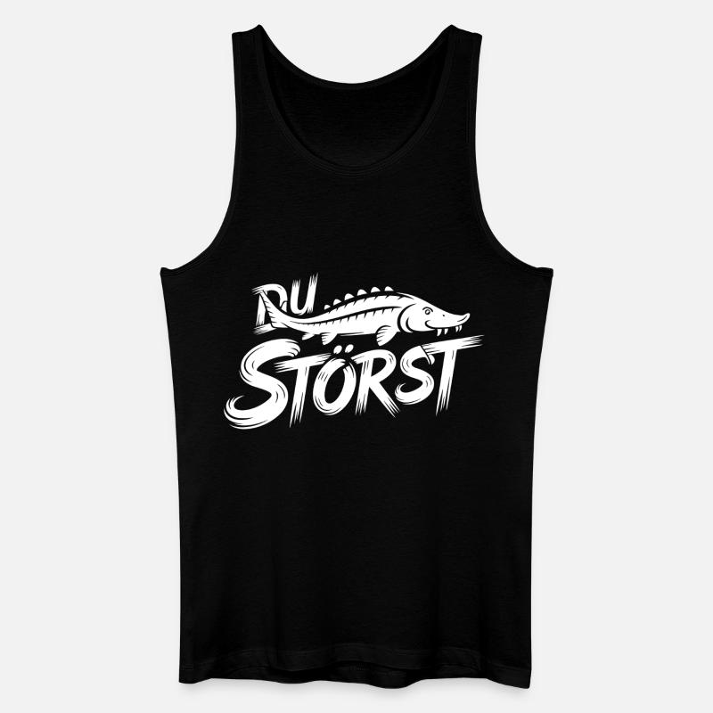 Stör Sterlet Graffiti Muster - Männer Bio Tank Top - Schwarz