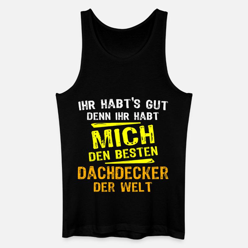 Dachdecker Geschenk - Männer Bio Tank Top - Schwarz