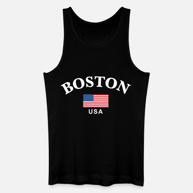 Boston, USA - Männer Bio Tank Top - Schwarz