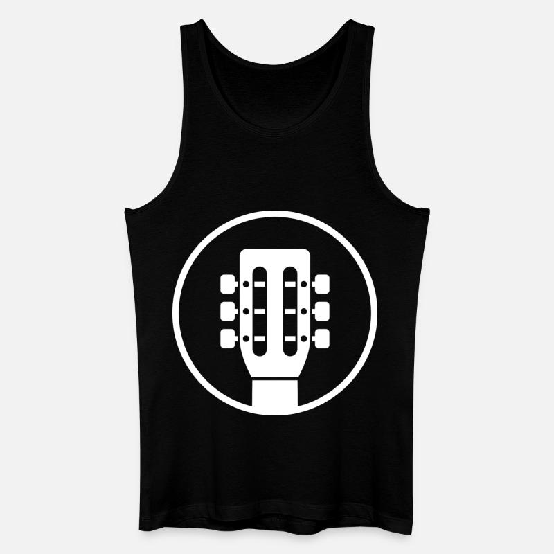 Gitarrenkopf-Emblem - Männer Bio Tank Top - Schwarz