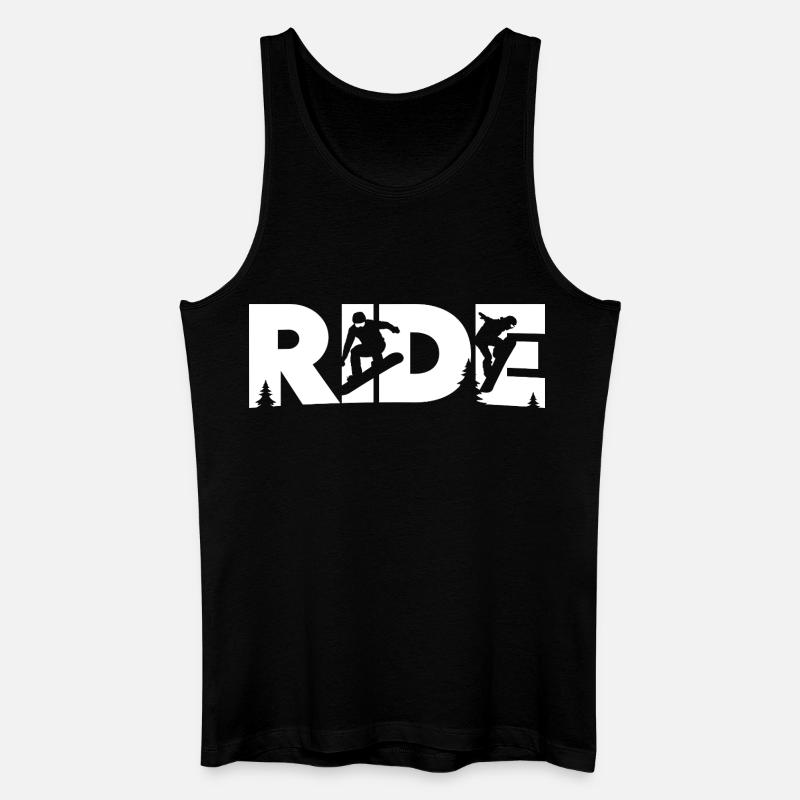 Ride Snowboarden Snowboard Snowboarder - Männer Bio Tank Top - Schwarz