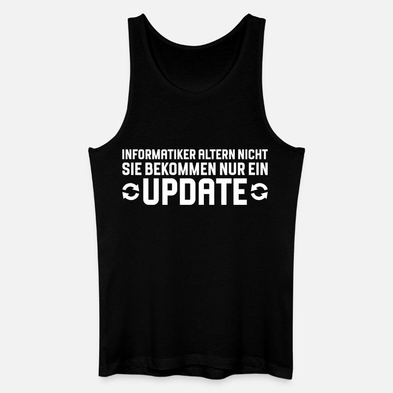 Informatiker altern nicht Programmierer - Männer Bio Tank Top - Schwarz