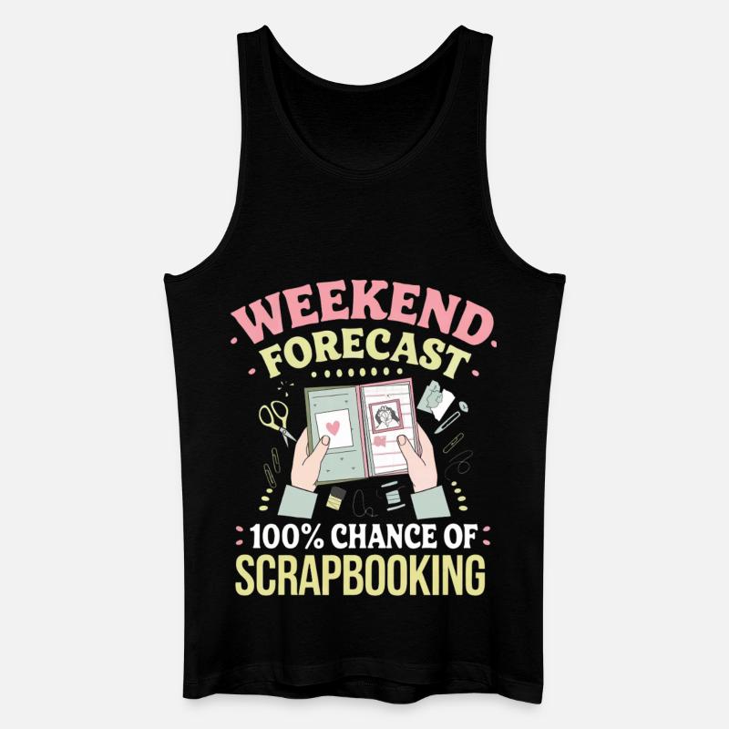 Wochenende Scrapbooking Vorhersage - Männer Bio Tank Top - Schwarz