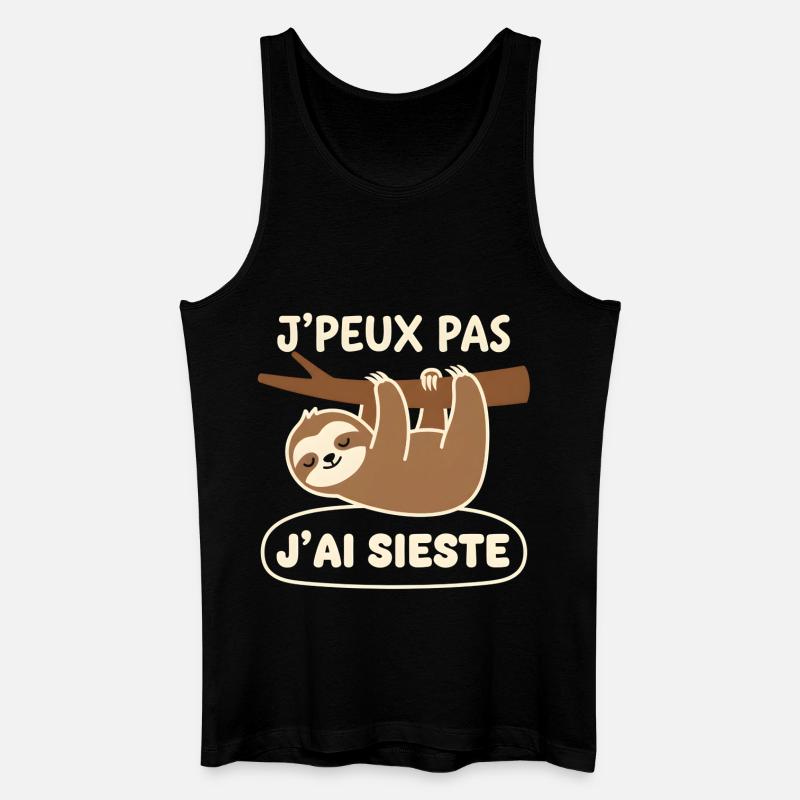 Faultiers Nickerchen - Männer Bio Tank Top - Schwarz
