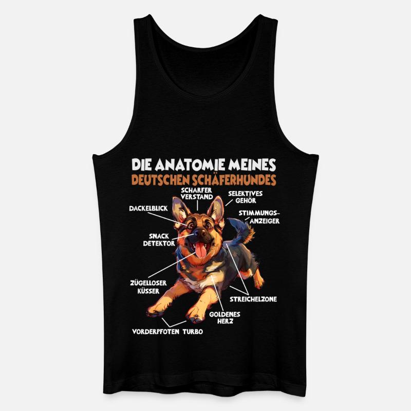 Schäferhund Gassi T Hundehalter Schäferhund - Männer Bio Tank Top - Schwarz
