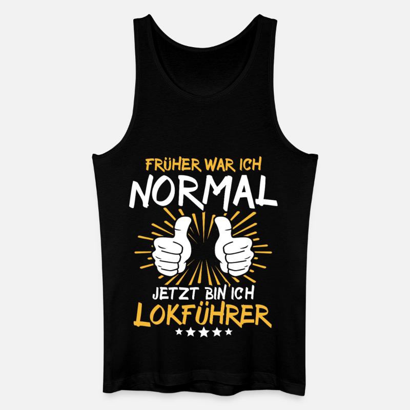 Lokführer Spruch - Männer Bio Tank Top - Schwarz