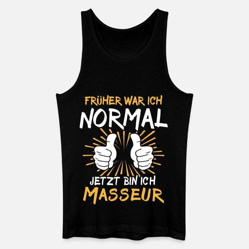 Masseur Spruch - Männer Bio Tank Top - Schwarz