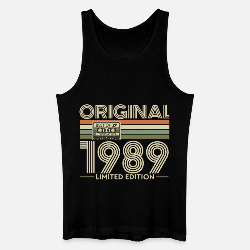 Originale limitierte Kassette von 1989 - Männer Bio Tank Top - Schwarz
