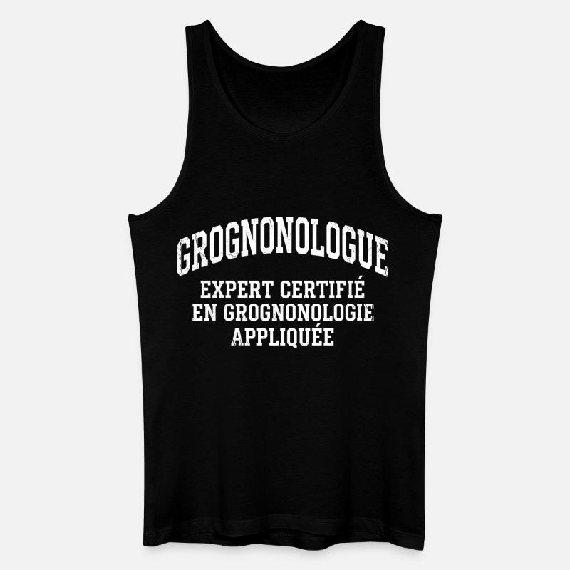 Grumpy Humor Complainer Grognonologist - Men’s Organic Tank Top - black