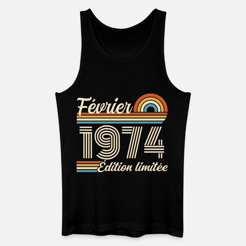 Februar 1974 - Männer Bio Tank Top - Schwarz