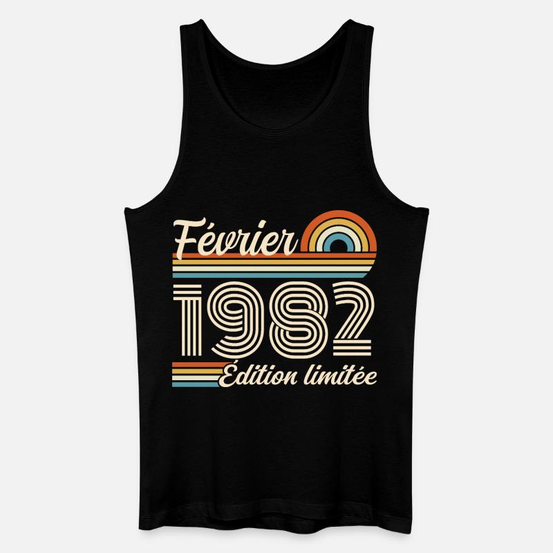 Februar 1982 - Männer Bio Tank Top - Schwarz