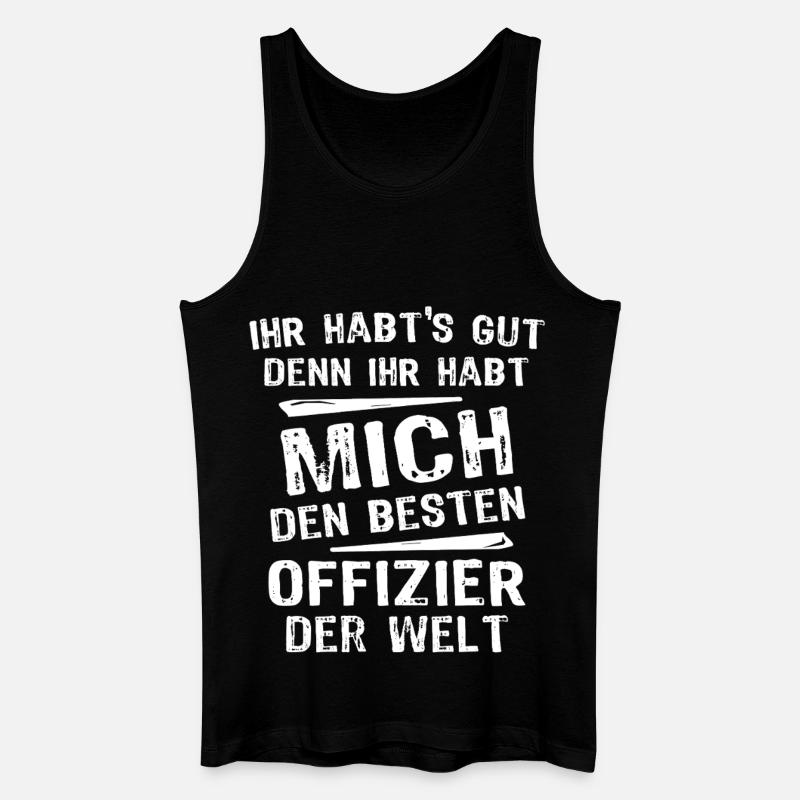 Offizier - Männer Bio Tank Top - Schwarz