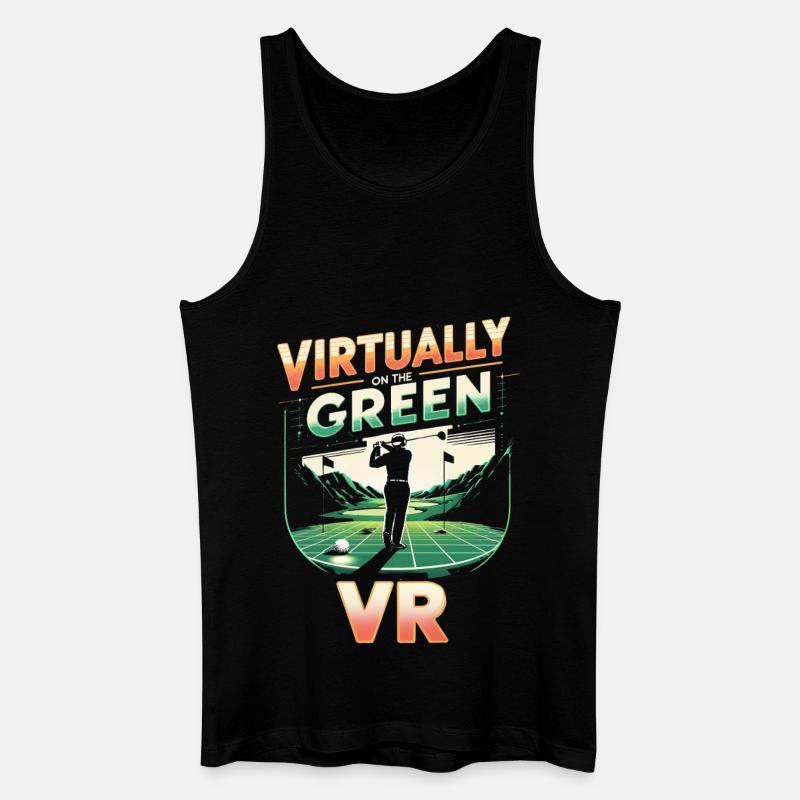 Golfsimulator - Männer Bio Tank Top - Schwarz