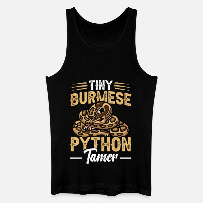 Python-Tamer-Schlangen-Terrarium-Reptilienhüter - Männer Bio Tank Top - Schwarz
