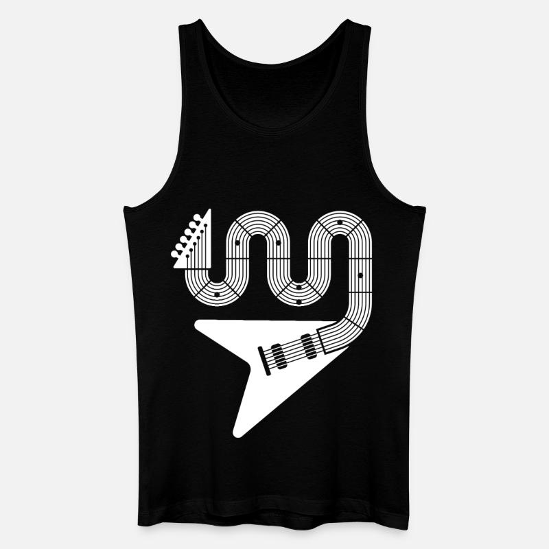 Abstrakte E-Gitarre - Männer Bio Tank Top - Schwarz