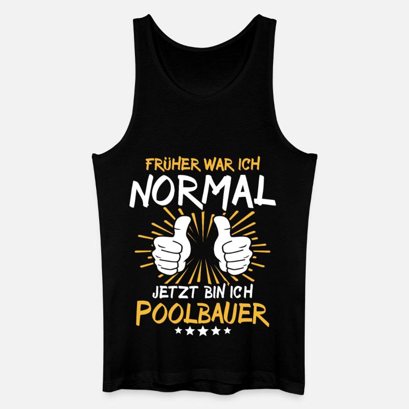 Poolbauer Spruch - Männer Bio Tank Top - Schwarz