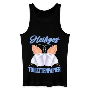 Saint papier toilette - Débardeur bio Homme - noir - Devant