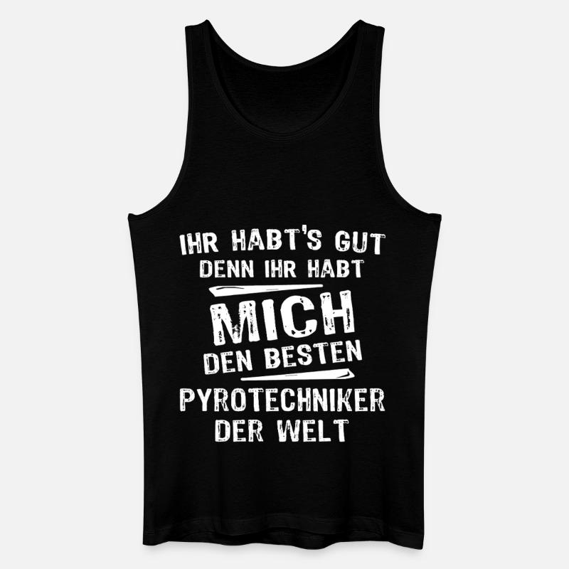 Pyrotechniker - Männer Bio Tank Top - Schwarz