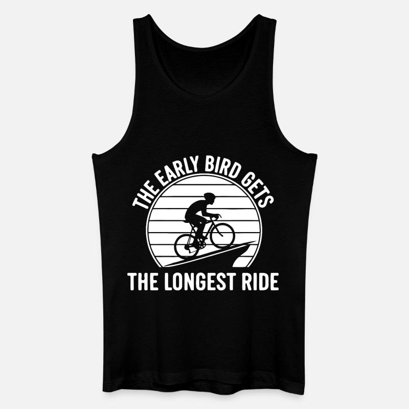 Frühaufsteher Rennradfahrer - Männer Bio Tank Top - Schwarz