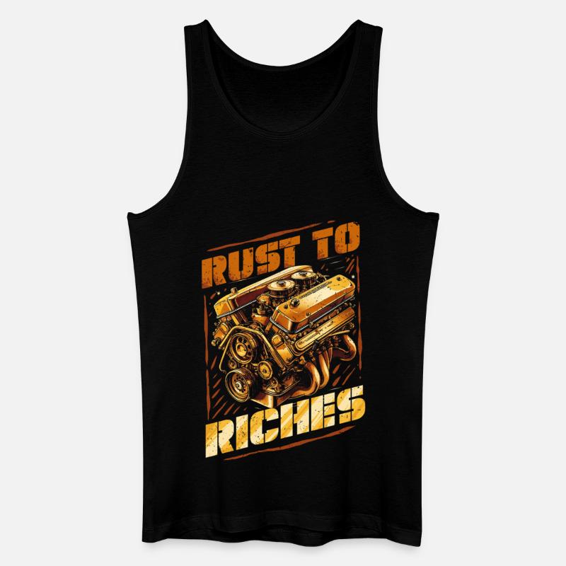 Auto Restauration Rust To Riches - Männer Bio Tank Top - Schwarz