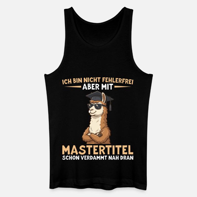 Mastertitel Lama: Fast fehlerfrei zum Abschluss - Männer Bio Tank Top - Schwarz